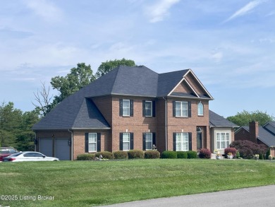 LAKEFRONT! Stately custom-built brick Colonial in sought-after on Old Bridge Golf Club in Kentucky - for sale on GolfHomes.com, golf home, golf lot