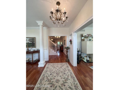 LAKEFRONT! Stately custom-built brick Colonial in sought-after on Old Bridge Golf Club in Kentucky - for sale on GolfHomes.com, golf home, golf lot