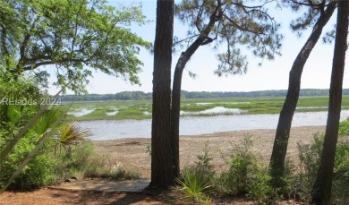 Mature magnolia and live oak trees are abundant on this .575 on Callawassie Island Club in South Carolina - for sale on GolfHomes.com, golf home, golf lot