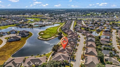 STUNNING VIEW of fountain, water, 1st hole at this well cared on Kings Gate Golf Club in Florida - for sale on GolfHomes.com, golf home, golf lot