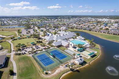 STUNNING VIEW of fountain, water, 1st hole at this well cared on Kings Gate Golf Club in Florida - for sale on GolfHomes.com, golf home, golf lot