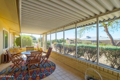 Discover the charm of this inviting 2-bedroom, 2-bath Sun City on Pebblebrook Golf Course in Arizona - for sale on GolfHomes.com, golf home, golf lot