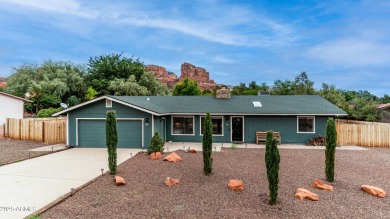 Discover a truly exceptional turnkey home nestled in a quiet on Oakcreek Country Club in Arizona - for sale on GolfHomes.com, golf home, golf lot