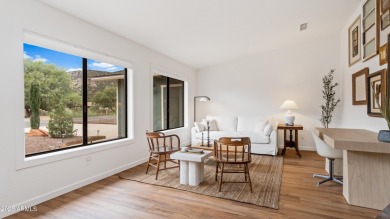 Discover a truly exceptional turnkey home nestled in a quiet on Oakcreek Country Club in Arizona - for sale on GolfHomes.com, golf home, golf lot