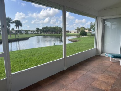 Sunrise view over the water and golf course from this 2/2/1 on Gator Trace Golf and Country Club in Florida - for sale on GolfHomes.com, golf home, golf lot