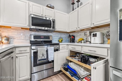 Updated and Furnished 2 bed, 2 bath Los Cabos Condo in Gated 55+ on Sun Village Golf Course in Arizona - for sale on GolfHomes.com, golf home, golf lot