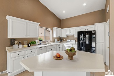 Open floor plan with with Great room, dining area and kitchen on Eagles Nest at Pebble Creek in Arizona - for sale on GolfHomes.com, golf home, golf lot