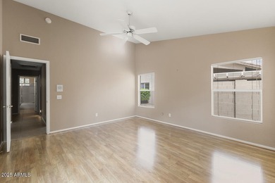 Open floor plan with with Great room, dining area and kitchen on Eagles Nest at Pebble Creek in Arizona - for sale on GolfHomes.com, golf home, golf lot