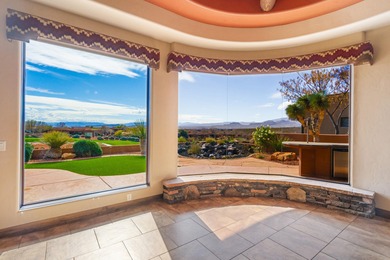 This home has stunning views of Kachina Cliffs, the Entrada Golf on Entrada at Snow Canyon in Utah - for sale on GolfHomes.com, golf home, golf lot
