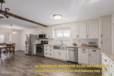 RARE and thoughtfully reimagined 3 bedroom, 2 bath home in Sun on Sun City Country Club in Arizona - for sale on GolfHomes.com, golf home, golf lot