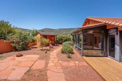 Your Sedona Shangri-La Awaits!Discover effortless living in this on Oakcreek Country Club in Arizona - for sale on GolfHomes.com, golf home, golf lot
