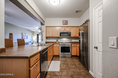 SINGLE LEVEL, NO STAIRS. Gated community along the Greenbelt on AllGolf At Rio Salado in Arizona - for sale on GolfHomes.com, golf home, golf lot