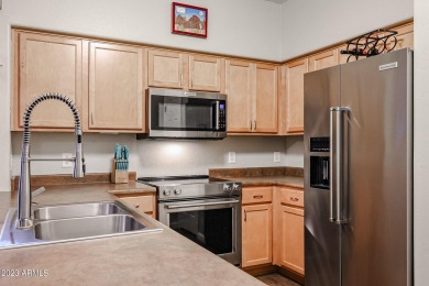 SINGLE LEVEL, NO STAIRS. Gated community along the Greenbelt on AllGolf At Rio Salado in Arizona - for sale on GolfHomes.com, golf home, golf lot
