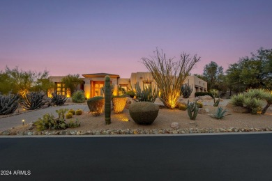 Contemporary elegance abounds in this custom masterpiece in on Troon North Golf Club  in Arizona - for sale on GolfHomes.com, golf home, golf lot
