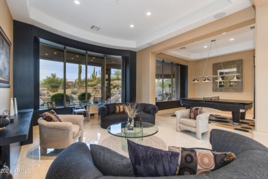 Contemporary elegance abounds in this custom masterpiece in on Troon North Golf Club  in Arizona - for sale on GolfHomes.com, golf home, golf lot