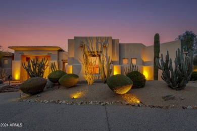 Contemporary elegance abounds in this custom masterpiece in on Troon North Golf Club  in Arizona - for sale on GolfHomes.com, golf home, golf lot