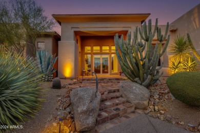 Contemporary elegance abounds in this custom masterpiece in on Troon North Golf Club  in Arizona - for sale on GolfHomes.com, golf home, golf lot