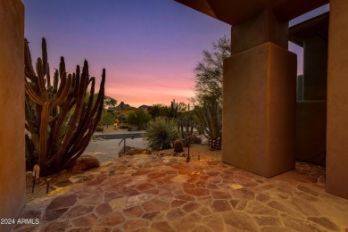 Contemporary elegance abounds in this custom masterpiece in on Troon North Golf Club  in Arizona - for sale on GolfHomes.com, golf home, golf lot