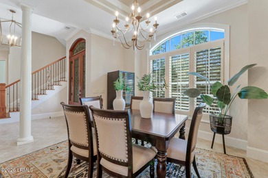 Boasting expansive golf views of the famed North Course at on Berkeley Hall Golf Club in South Carolina - for sale on GolfHomes.com, golf home, golf lot