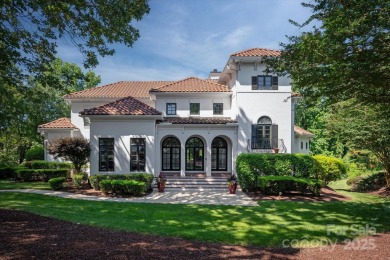 Mediterranean elegance meets luxury living in this stately on TPC at Piper Glen in North Carolina - for sale on GolfHomes.com, golf home, golf lot