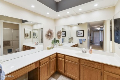 Welcome to this nicely furnished patio home in the popular 55+ on Fountain of the Sun Country Club in Arizona - for sale on GolfHomes.com, golf home, golf lot