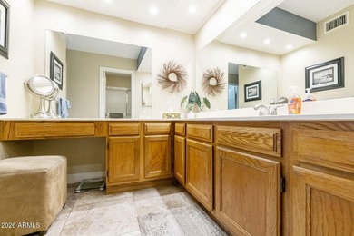 Welcome to this nicely furnished patio home in the popular 55+ on Fountain of the Sun Country Club in Arizona - for sale on GolfHomes.com, golf home, golf lot