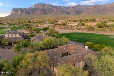 Spectacular Superstition Mountain views and golf course frontage on Superstition Mountain Club - Lost Gold in Arizona - for sale on GolfHomes.com, golf home, golf lot