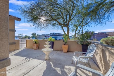 Single-level home with a Large courtyard at the entrance and an on Estrella Mountain Ranch Golf Course in Arizona - for sale on GolfHomes.com, golf home, golf lot