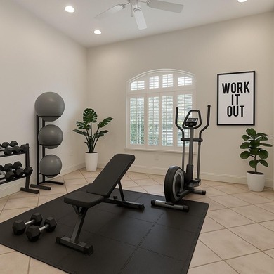 Although built in the 20th century, this home looks as authentic on The Oaks Club in Florida - for sale on GolfHomes.com, golf home, golf lot