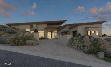 Contemporary new build designed for seamless indoor-outdoor on Eagle Mountain Golf Club in Arizona - for sale on GolfHomes.com, golf home, golf lot