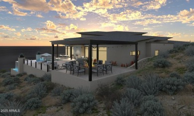 Contemporary new build designed for seamless indoor-outdoor on Eagle Mountain Golf Club in Arizona - for sale on GolfHomes.com, golf home, golf lot