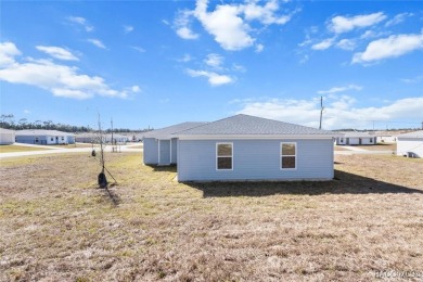 This new construction home has 4 bedrooms and two full bathrooms on Citrus Springs Country Club in Florida - for sale on GolfHomes.com, golf home, golf lot