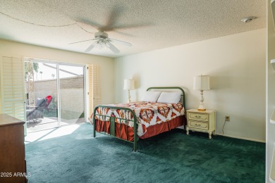 Love where you live in this mid-century modern 2 bedroom 2 bath on Sun City Lakes West and East in Arizona - for sale on GolfHomes.com, golf home, golf lot