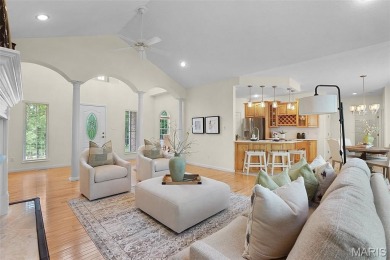 Welcome to resort-style living in this lovely custom ranch with on Raintree Country Club in Missouri - for sale on GolfHomes.com, golf home, golf lot