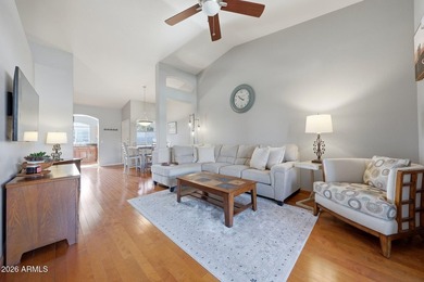 This bright second-floor condo features vaulted ceilings and an on Stonecreek Golf Club in Arizona - for sale on GolfHomes.com, golf home, golf lot