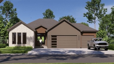 This new reverse 1.5-story Somerset plan by Elevate Design + on Heritage Park Golf Course in Kansas - for sale on GolfHomes.com, golf home, golf lot