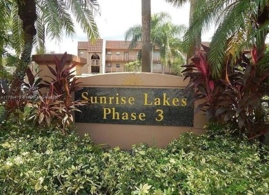 Welcome to this beautiful 1 bedroom, 1 bathroom updated on Sunrise Lakes Phase III in Florida - for sale on GolfHomes.com, golf home, golf lot