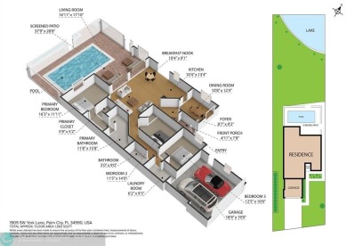Stunning 3BR/2BA Bedford model pool home in The Meadows at on Monarch Country Club in Florida - for sale on GolfHomes.com, golf home, golf lot