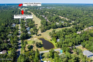 Charming 3-bedroom plus office, 2-bathroom home located in the on Olde Point Golf and Country Club in North Carolina - for sale on GolfHomes.com, golf home, golf lot