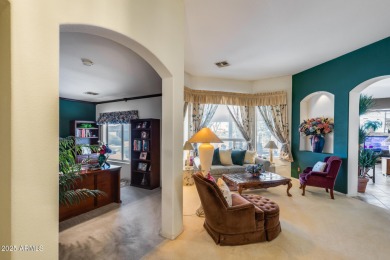 Discover the perfect retirement retreat in this 2 bed / 2 bath on Tuscany Falls At Pebble Creek in Arizona - for sale on GolfHomes.com, golf home, golf lot