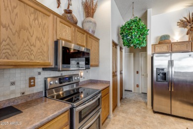 Discover the perfect retirement retreat in this 2 bed / 2 bath on Tuscany Falls At Pebble Creek in Arizona - for sale on GolfHomes.com, golf home, golf lot