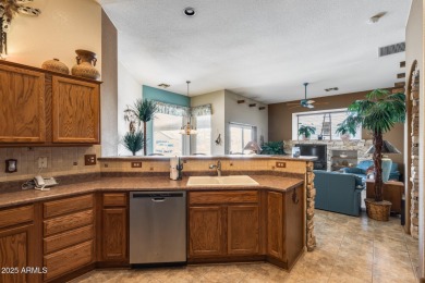Discover the perfect retirement retreat in this 2 bed / 2 bath on Tuscany Falls At Pebble Creek in Arizona - for sale on GolfHomes.com, golf home, golf lot