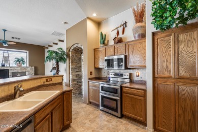 Discover the perfect retirement retreat in this 2 bed / 2 bath on Tuscany Falls At Pebble Creek in Arizona - for sale on GolfHomes.com, golf home, golf lot