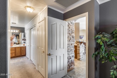 Discover the perfect retirement retreat in this 2 bed / 2 bath on Tuscany Falls At Pebble Creek in Arizona - for sale on GolfHomes.com, golf home, golf lot