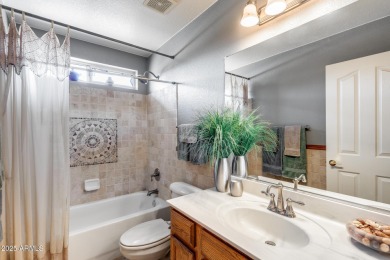 Discover the perfect retirement retreat in this 2 bed / 2 bath on Tuscany Falls At Pebble Creek in Arizona - for sale on GolfHomes.com, golf home, golf lot