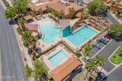 Discover the perfect retirement retreat in this 2 bed / 2 bath on Tuscany Falls At Pebble Creek in Arizona - for sale on GolfHomes.com, golf home, golf lot