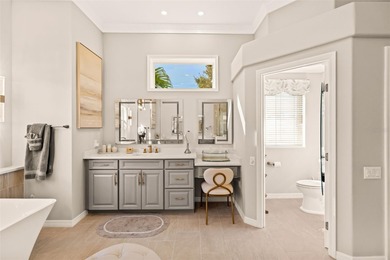 Schedule a private showing to tour this 4-bedroom, 4-bath pool on Laurel Oak Country Club in Florida - for sale on GolfHomes.com, golf home, golf lot