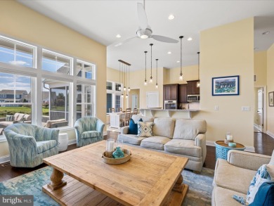 This coastal-style contemporary home is perfectly positioned on on The Peninsula Golf and Country Club in Delaware - for sale on GolfHomes.com, golf home, golf lot