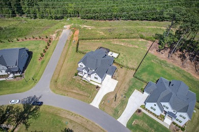 Situated atop a spacious corner lot in Hasentree, this on Hasentree Club in North Carolina - for sale on GolfHomes.com, golf home, golf lot