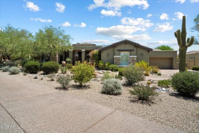 Desirable hacienda home on premium lot with unobstructed golf & on The Country Club At DC Ranch in Arizona - for sale on GolfHomes.com, golf home, golf lot